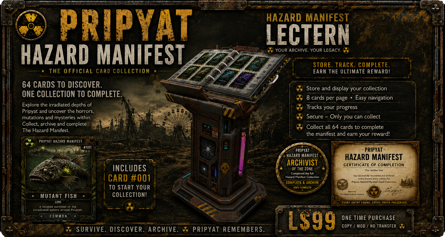 Pripyat Hazard Manifest Lectern promotional billboard